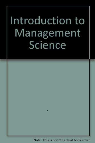 Stock image for Introduction to Management Science for sale by Green Street Books