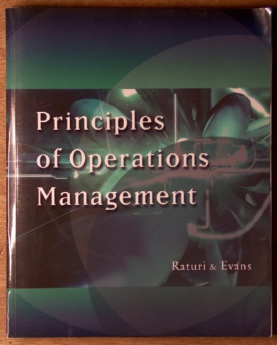 Imagen de archivo de Principles of Operations Management (with CD-ROM and InfoTrac) (Swc-Management Series) a la venta por BookHolders