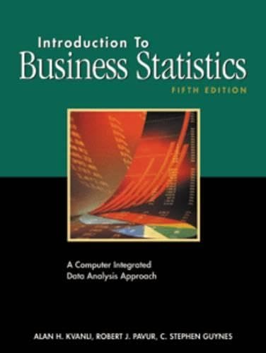 Immagine dell'editore per Introduction to Business Statistics: A Computer Integrated, Data Analysis Approach venduto da WorldofBooks