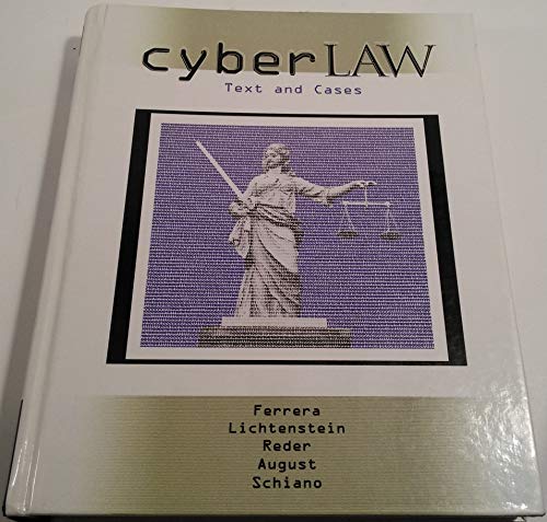 Imagen de archivo de Cyberlaw: Text and Cases a la venta por Cronus Books