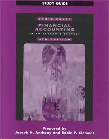 Imagen de archivo de Financial Accounting in an Economic Context Study Guide a la venta por HPB-Red