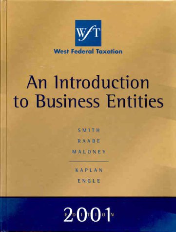 Stock image for West Federal Taxation 2001 Edition: An Introduction to Business Entities for sale by HPB-Red