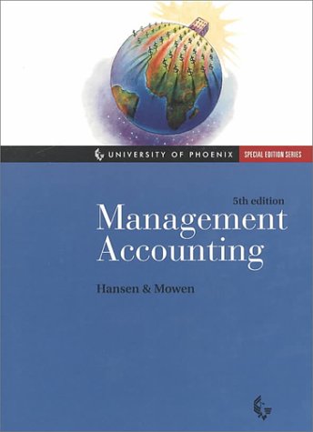 Stock image for University of Phoenix Management Accounting for sale by Better World Books