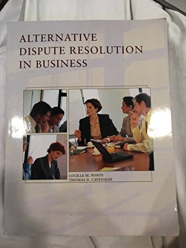 Imagen de archivo de Alternative Dispute Resolution in Business a la venta por Better World Books: West