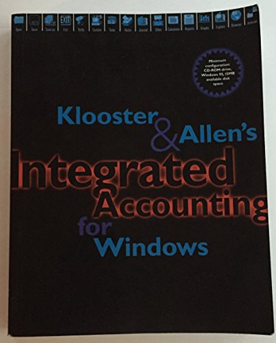 Stock image for Klooster & Allen's Integrated Accounting for Windows, 3rd Edition for sale by a2zbooks