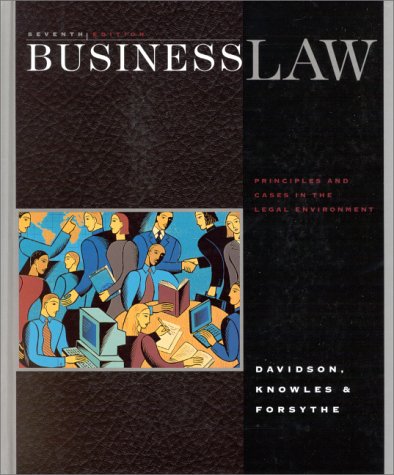 Imagen de archivo de Business Law: Principles and Cases in The Legal Environment a la venta por BookHolders