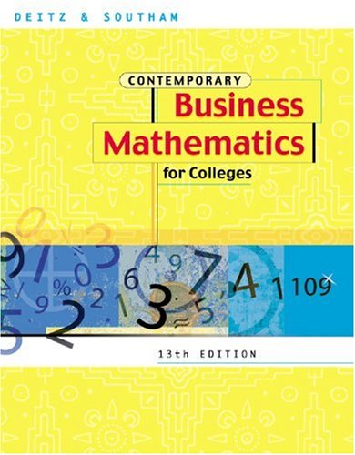 Stock image for Contemporary Business Math for Colleges for sale by dsmbooks