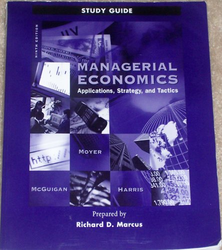 Beispielbild fr Managerial Economics: Applications, Strategy, and Tactics (Study Guide) zum Verkauf von HPB-Red