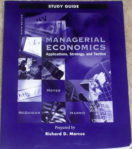 Stock image for Managerial Economics: Applications, Strategy, and Tactics (Study Guide) for sale by HPB-Red