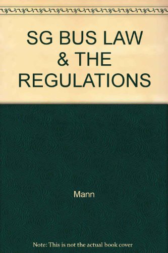 Imagen de archivo de Business Law and the Regulation of Business Study Guide a la venta por HPB-Red