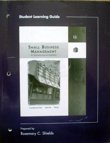 Beispielbild fr Student Learning Guide for Small Business Management zum Verkauf von dsmbooks