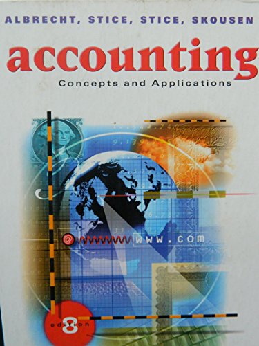 Imagen de archivo de Accounting Concepts and Applications a la venta por HPB-Red