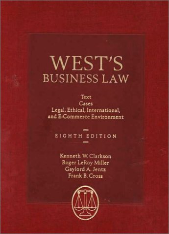 Imagen de archivo de West's Business Law a la venta por Irish Booksellers
