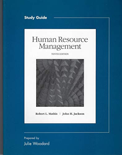 Imagen de archivo de Study Guide to accompany Human Resource Management with West Group Product Booklet a la venta por Blue Vase Books