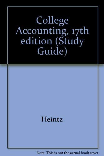 Stock image for COLLEGE ACCOUNTING, Study Guide Solutions 1-16. * for sale by L. Michael