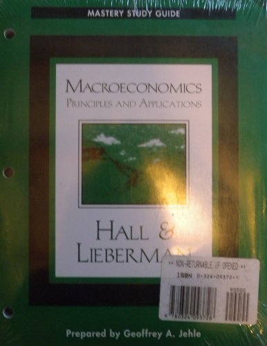 Bundle: MacRoeconomics, Principles & Applications Text & Masterversion (9780324093728) by Hall, Robert E.; Lieberman, Marc