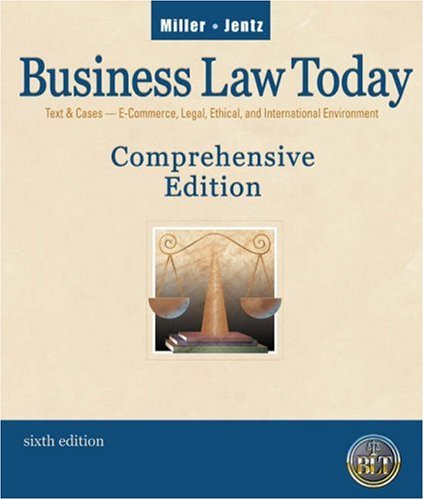 Beispielbild fr Business Law Today, Comprehensive zum Verkauf von Better World Books