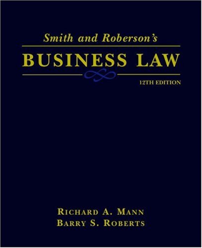 Stock image for Smith and Roberson's Business Law for sale by Better World Books