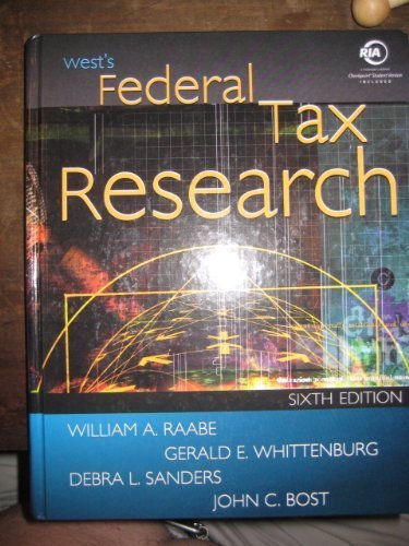 Stock image for West's Federal Tax Research, 6th Edition for sale by James Lasseter, Jr