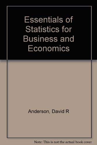 Beispielbild fr Workbook to accompany Essentials of Statistics for Business and Economics zum Verkauf von Books From California