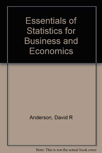 Imagen de archivo de Workbook to accompany Essentials of Statistics for Business and Economics a la venta por Books From California