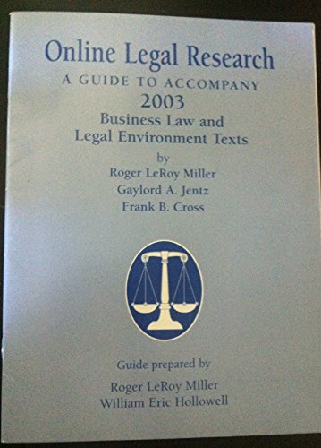 Imagen de archivo de Online Legal Reserch Guide 2003 a la venta por SecondSale