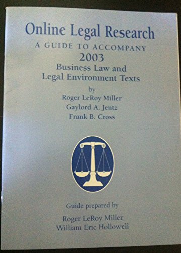 Stock image for Online Legal Reserch Guide 2003 for sale by SecondSale