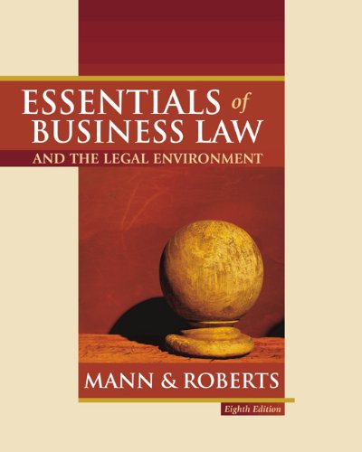 Imagen de archivo de Essentials of Business Law and The Legal Environment a la venta por Nealsbooks