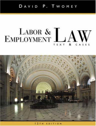 Imagen de archivo de Labor and Employment Law a la venta por Better World Books
