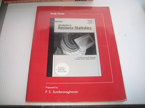 Stock image for Introduction to Business Statistice: Study Guide for sale by Top Notch Books