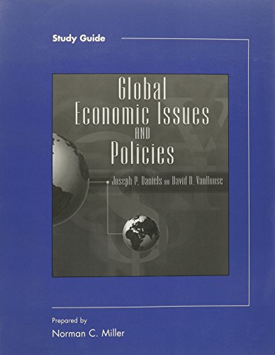 Imagen de archivo de Study Guide to accompany Global Economic Issues and Policy a la venta por Irish Booksellers