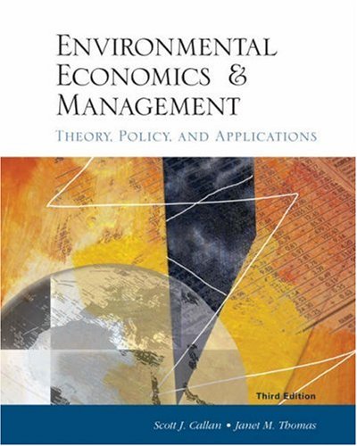 Imagen de archivo de Environmental Economics and Management: Theory, Policy and Applications a la venta por Wonder Book