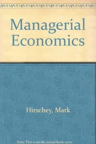 Imagen de archivo de Managerial Economics a la venta por HPB-Diamond