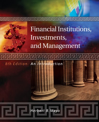 Imagen de archivo de Financial Institutions, Investments, and Management: An Introduction a la venta por Irish Booksellers