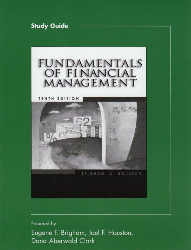 Imagen de archivo de Fundamentals of Financial Management Study Guide a la venta por BookHolders