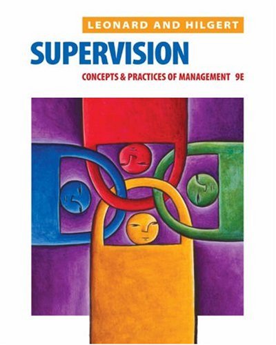 Imagen de archivo de Supervision: Concepts and Practices of Management a la venta por Anderson Book