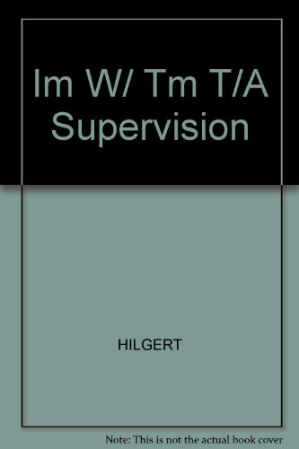 Im W/ Tm T/A Supervision (9780324178852) by HILGERT; LEONARD