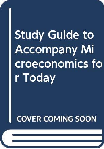 Imagen de archivo de Study Guide to accompany Microeconomics for Today a la venta por HPB-Red