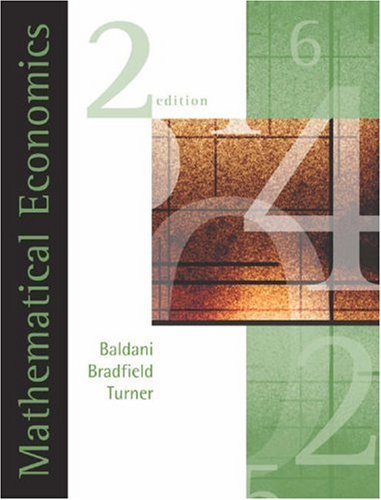 Beispielbild fr Mathematical Economics zum Verkauf von Better World Books