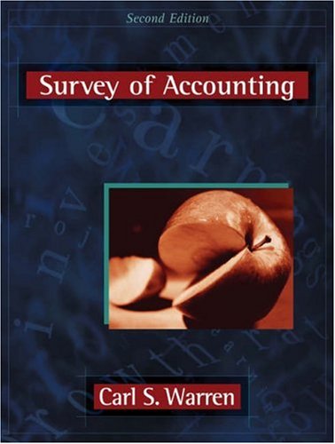 Imagen de archivo de Survey of Accounting a la venta por Better World Books: West