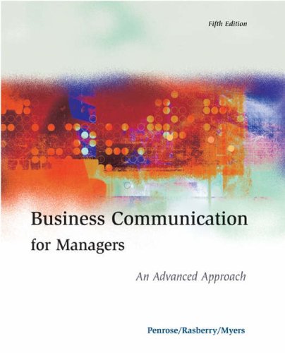 Stock image for Business Communication for Managers: An Advanced Approach for sale by HPB-Red