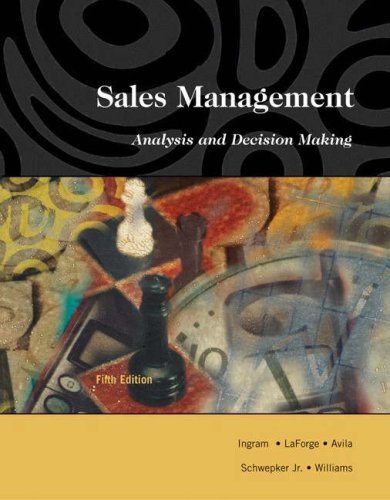 Imagen de archivo de Sales Management: Analysis and Decision Making a la venta por HPB-Red