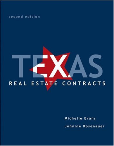 Beispielbild fr Texas Real Estate Contracts zum Verkauf von HPB-Red