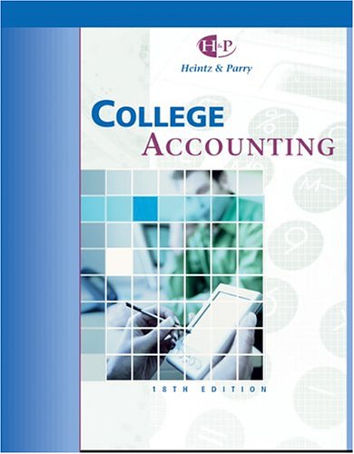 Imagen de archivo de College Accounting, Chapters 1-10 a la venta por HPB-Red