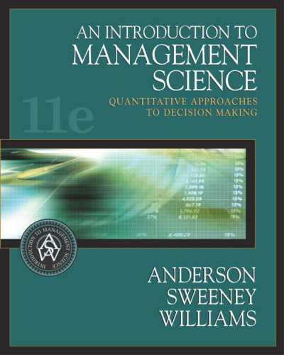 Stock image for An Introduction to Management Science: Quantitative Approaches to Decision Making (with CD-ROM and InfoTrac) for sale by SecondSale