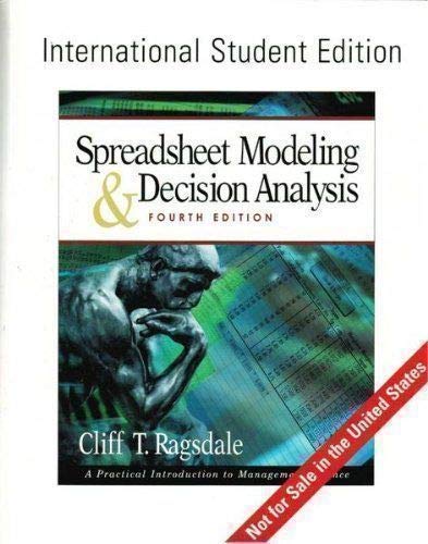 Beispielbild fr Spreadsheet Modeling and Decision Analysis: A Practical Introduction to Management Science zum Verkauf von WorldofBooks