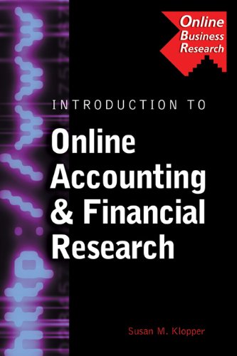 Imagen de archivo de Introduction to Online Accounting and Financial Research a la venta por Better World Books: West
