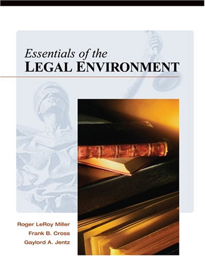 Beispielbild fr Essentials of the Legal Environment zum Verkauf von ThriftBooks-Dallas