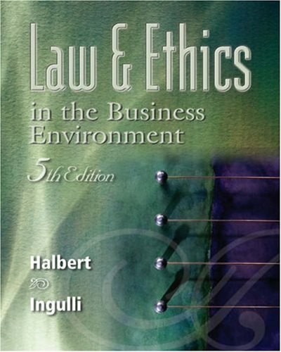 Beispielbild fr Law and Ethics in the Business Environment zum Verkauf von Better World Books