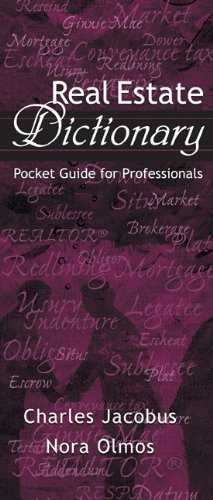 Beispielbild fr Real Estate Dictionary: Pocket Guide for Professionals zum Verkauf von Jenson Books Inc